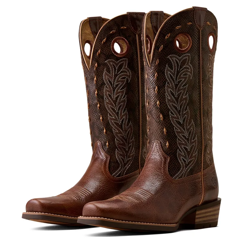 Ariat Lucera Narrow Cutter Toe Western Boots - Deepest Tan/Chocolate-1