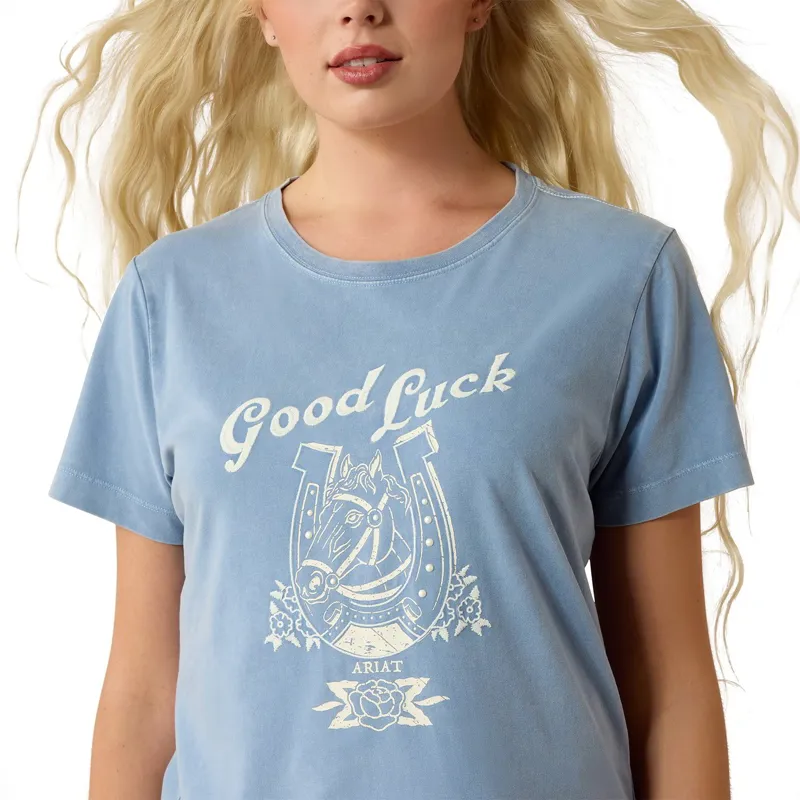 Ariat Lucky Dreams Women's T-Shirt - Ashleigh Blue-2