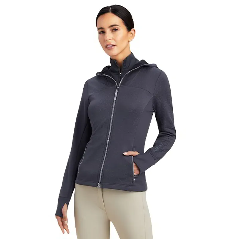 Ariat Lumina Full Zip Womens Hooded Sweatshirt - Ebony