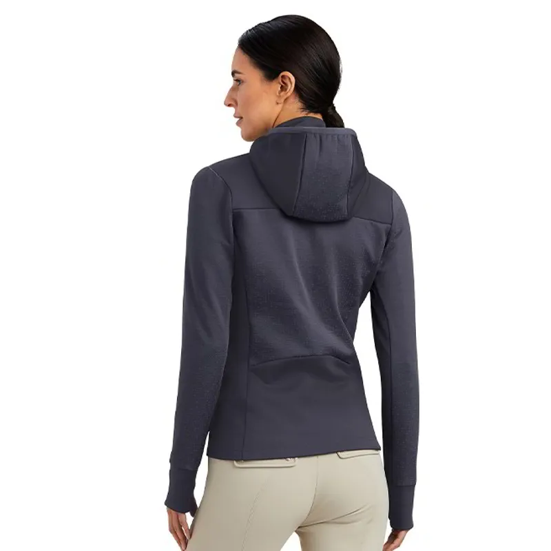 Ariat Lumina Full Zip Womens Hooded Sweatshirt - Ebony-4