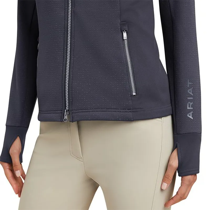 Ariat Lumina Full Zip Womens Hooded Sweatshirt - Ebony-2