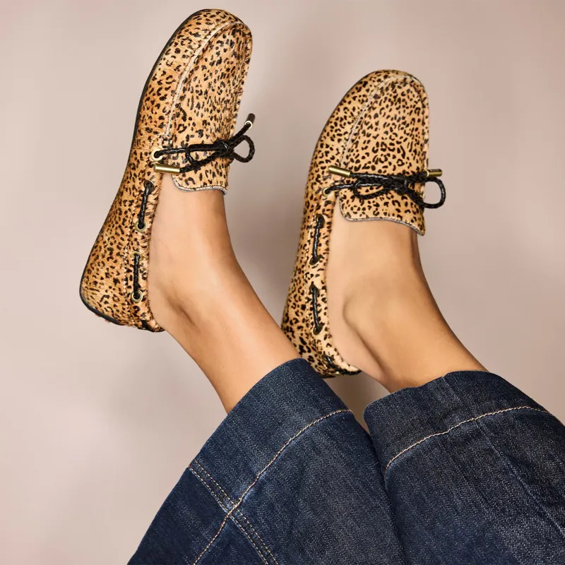 Ariat Margot Women's Driving Moccasins - Mini Cheetah Hair On-6