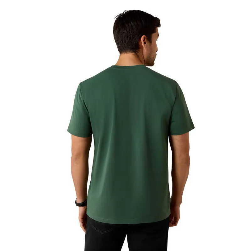Ariat Vertical Logo Men's Tee - Monstera-2