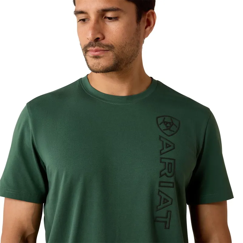Ariat Vertical Logo Men's Tee - Monstera-3