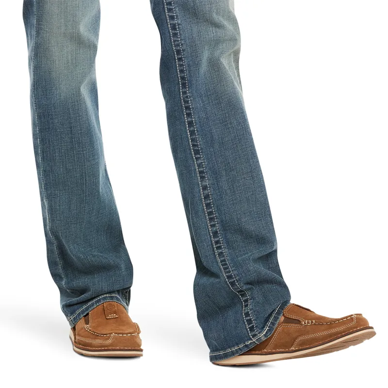 Ariat R.E.A.L Mid Rise Icon Stackable Women's Straight Jeans - Rainstorm-5