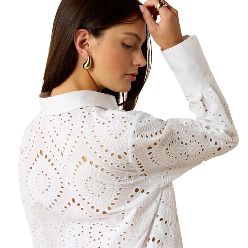 Ariat Country Millington Women's Blouse - White-2