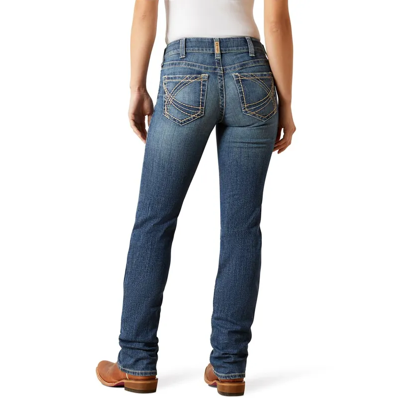 Ariat Estelle Women's Mid Rise Straight Leg Jeans - Blue-1