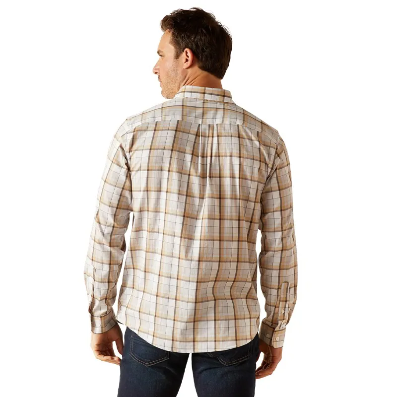 Ariat Country Napa Men's Long Sleeve Shirt - Tan Check-1