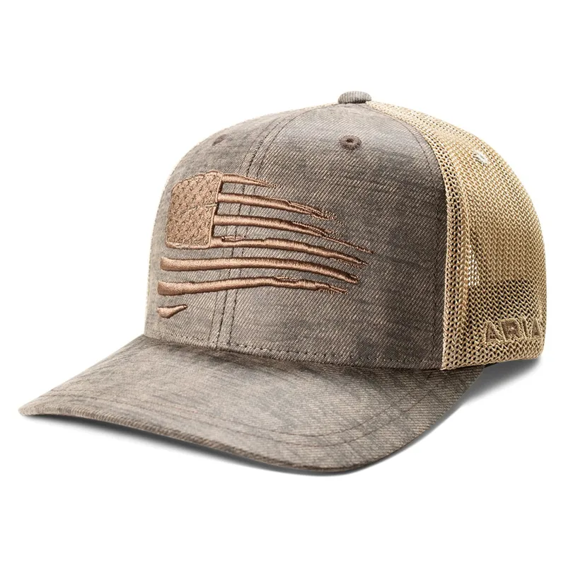 Ariat Men's Patriot Flag Trucker Cap - Brown