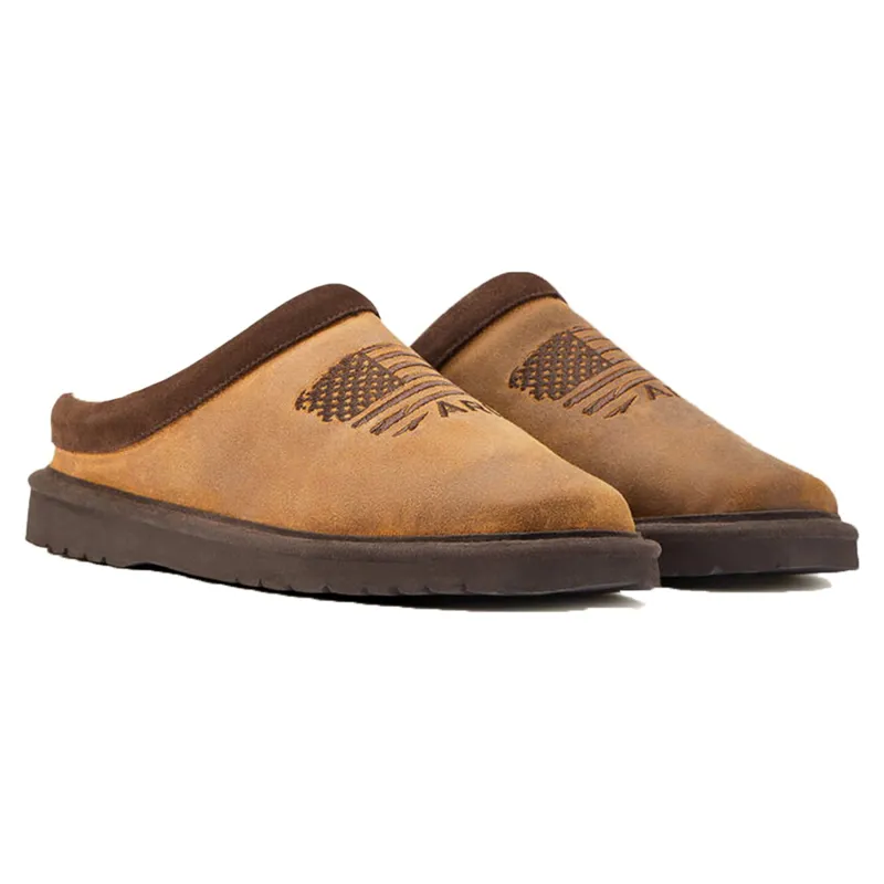 Ariat Patriot Men's Square Toe Slippers - Dusty Brown-1