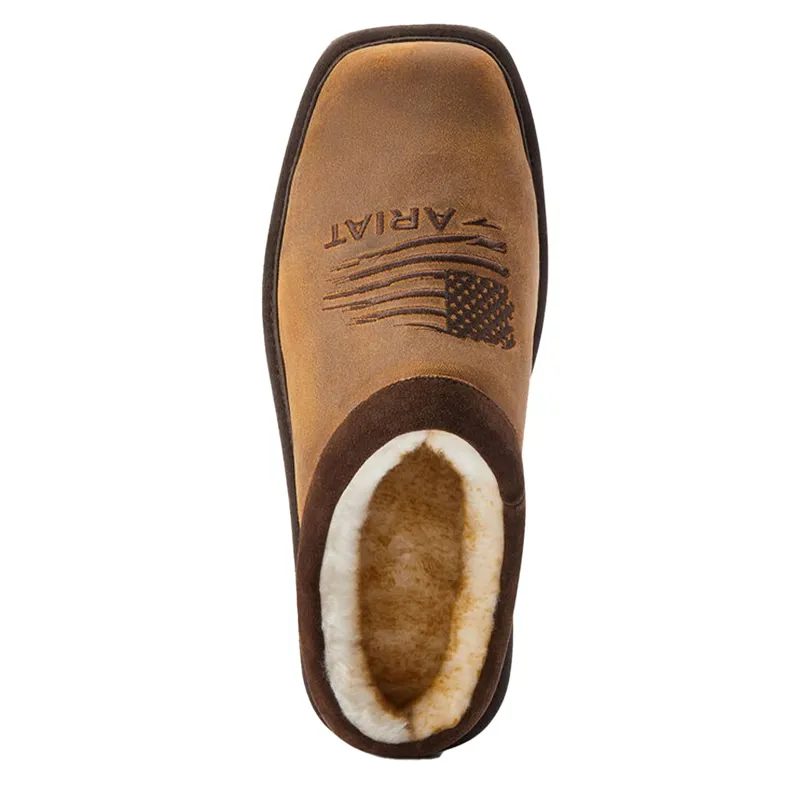 Ariat Patriot Men's Square Toe Slippers - Dusty Brown-3