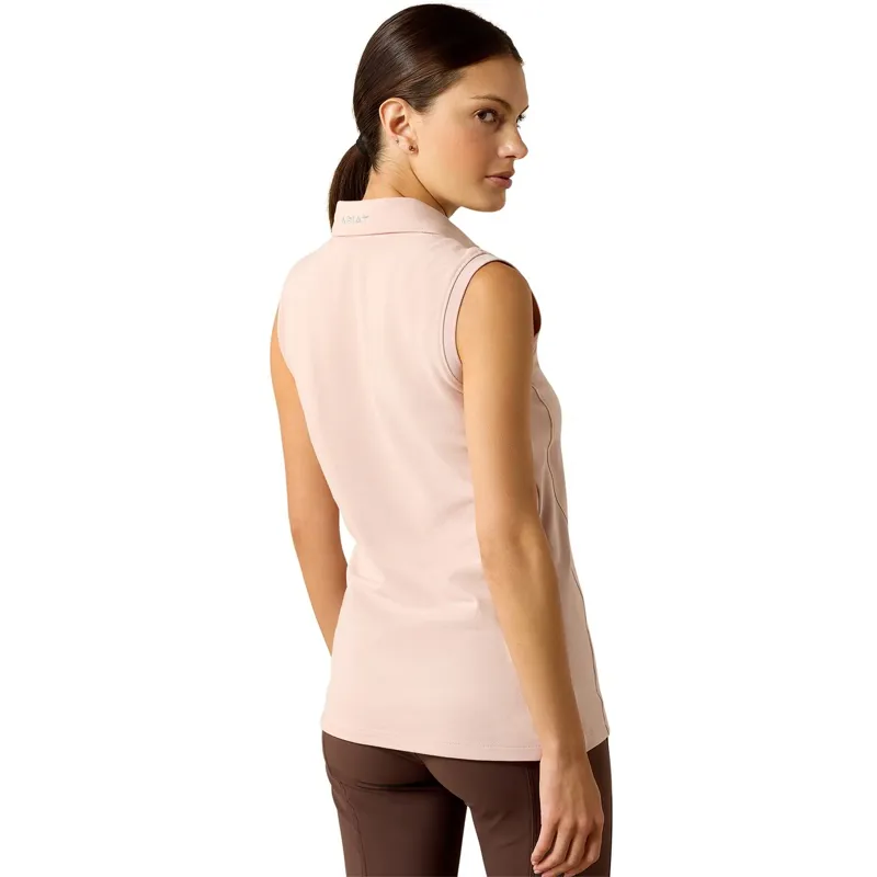 Ariat Prix 3.0 Women's Sleeveless Polo Shirt - Sepia Rose-1