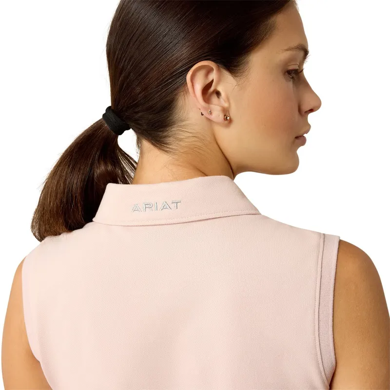 Ariat Prix 3.0 Women's Sleeveless Polo Shirt - Sepia Rose-3