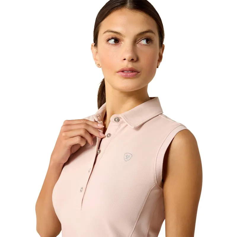 Ariat Prix 3.0 Women's Sleeveless Polo Shirt - Sepia Rose-2