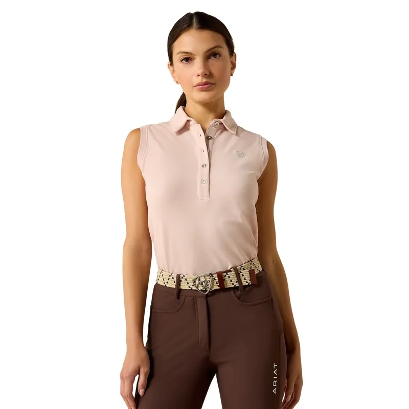 Ariat Prix 3.0 Women's Sleeveless Polo Shirt - Sepia Rose