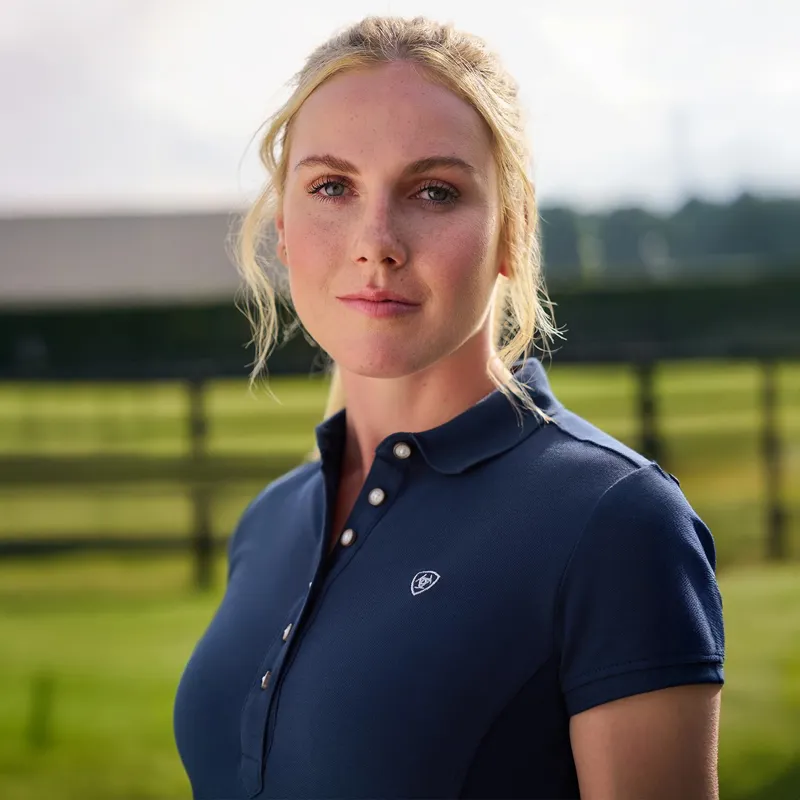 Ariat Prix 3.0 Womens Polo Shirt - Navy-4