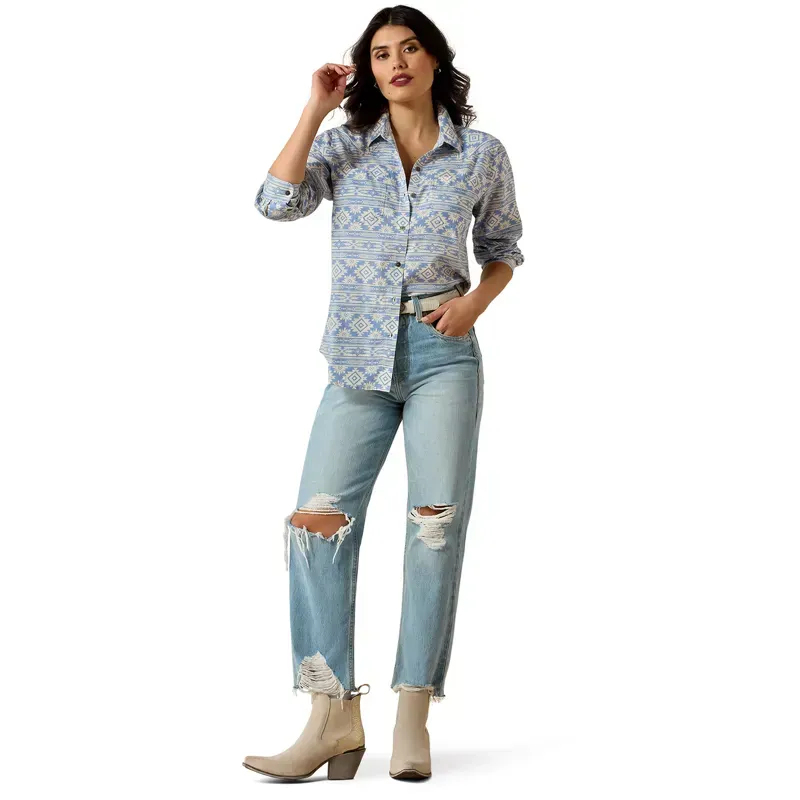 Ariat Billie Jean Women's Shirt - Ashleigh Blue Crystal-3