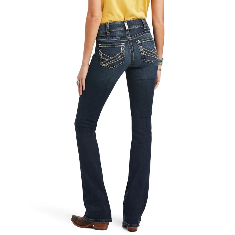 Ariat R.E.A.L. Perfect Rise Women's Lexie Boot Cut Jeans - Blue-2