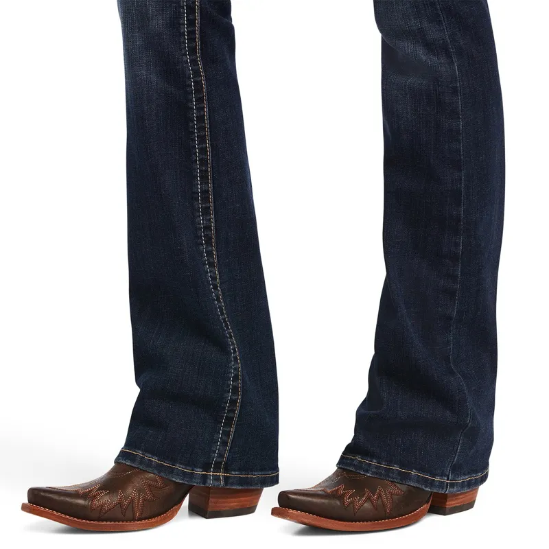 Ariat R.E.A.L. Perfect Rise Women's Lexie Boot Cut Jeans - Blue-3