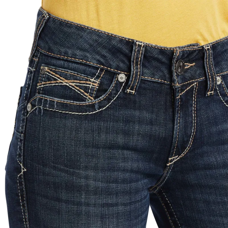 Ariat R.E.A.L. Perfect Rise Women's Lexie Boot Cut Jeans - Blue-4