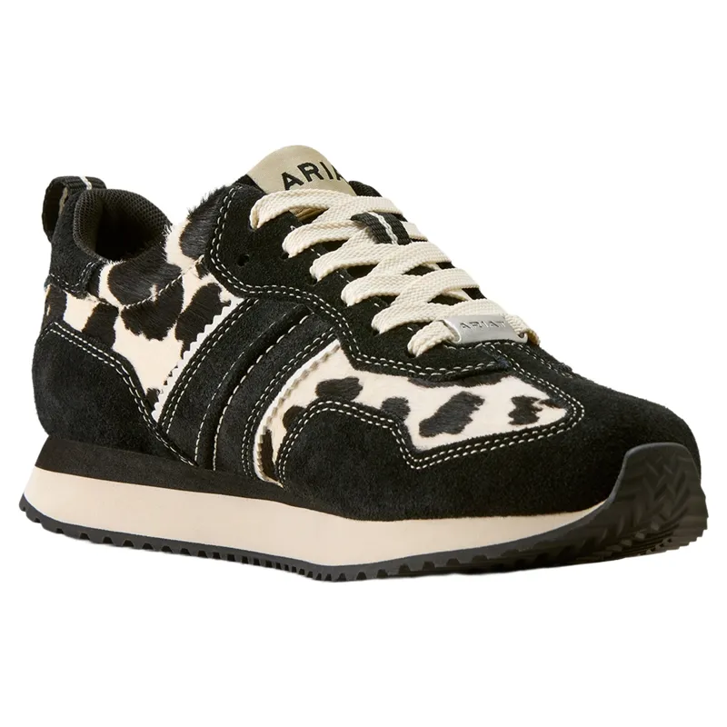 Ariat Ranch Runner Womens Sneakers - Black/White Hair On-4