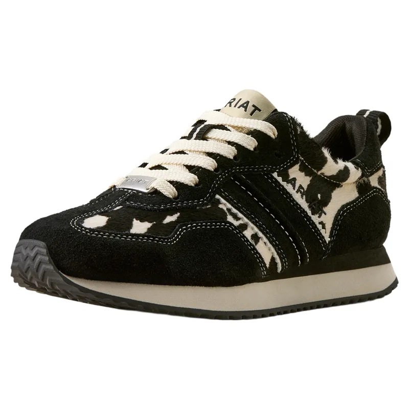 Ariat Ranch Runner Womens Sneakers - Black/White Hair On-5