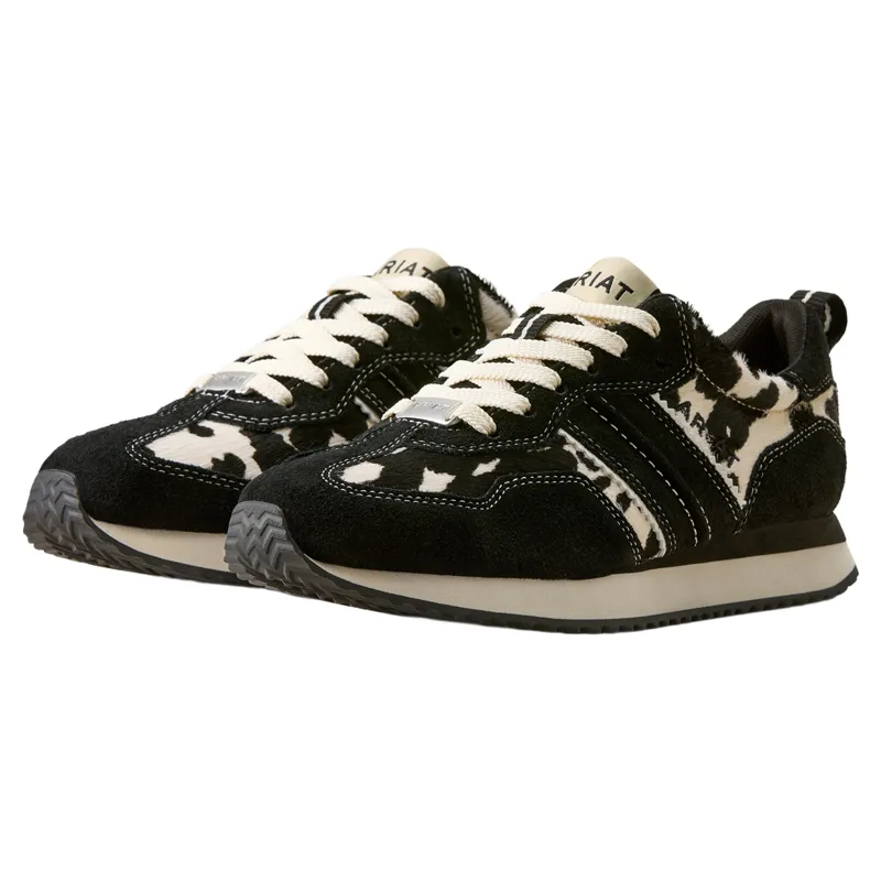 Ariat Ranch Runner Womens Sneakers - Black/White Hair On-1
