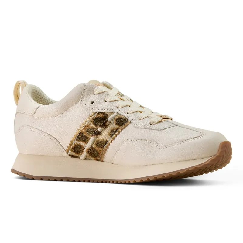Ariat Ranch Runner Women's Sneakers - Bright Cream/Leopard-6