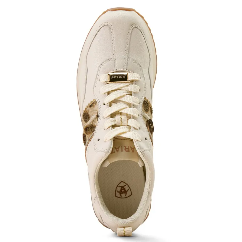 Ariat Ranch Runner Women's Sneakers - Bright Cream/Leopard-5