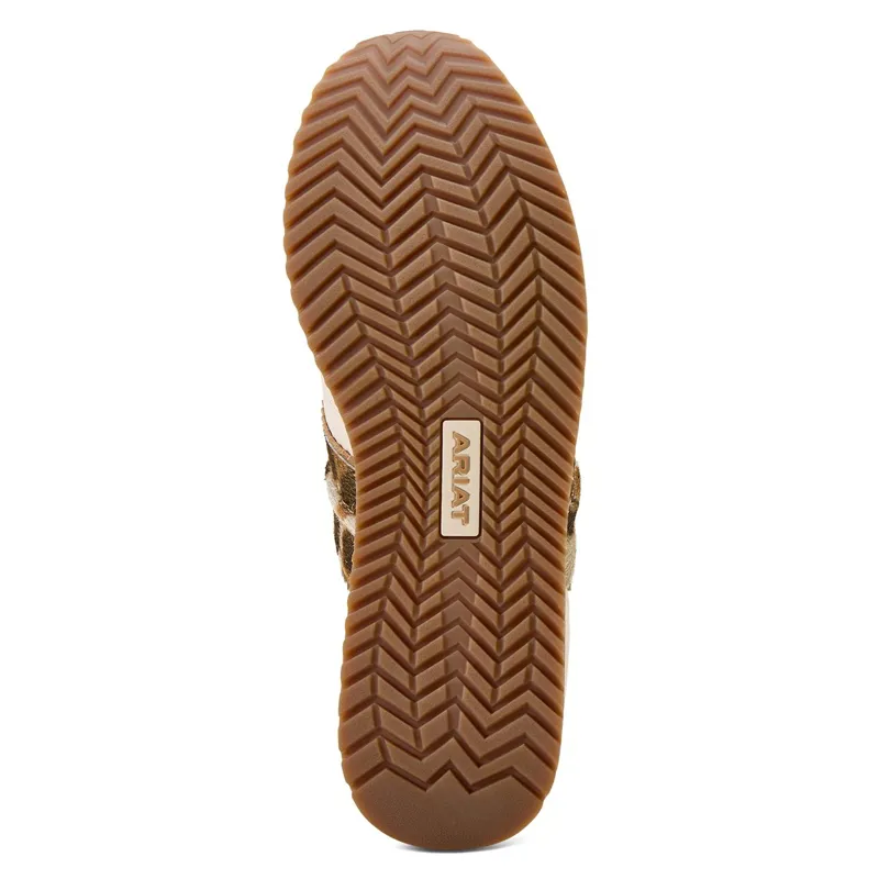 Ariat Ranch Runner Women's Sneakers - Bright Cream/Leopard-7