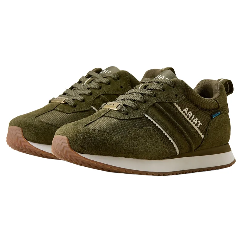 Ariat Ranch Runner Waterproof Womens Sneakers - Olive Night-1