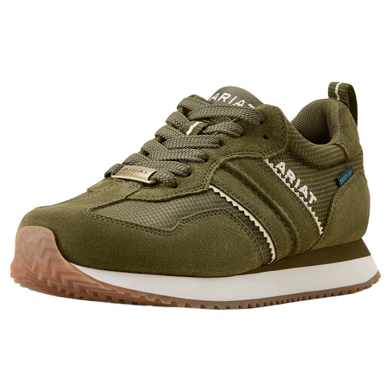 Ariat Ranch Runner Waterproof Womens Sneakers - Olive Night