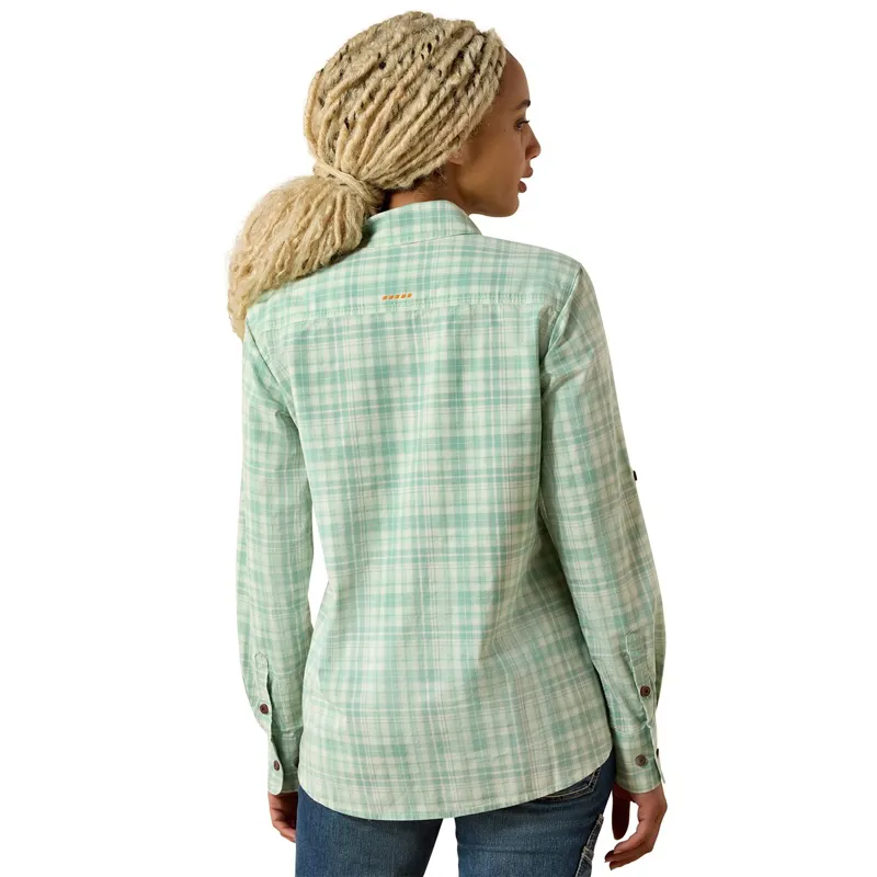 Ariat Rebar Made Tough DuraStretch Women's Work Shirt - Clearly Aqua-1