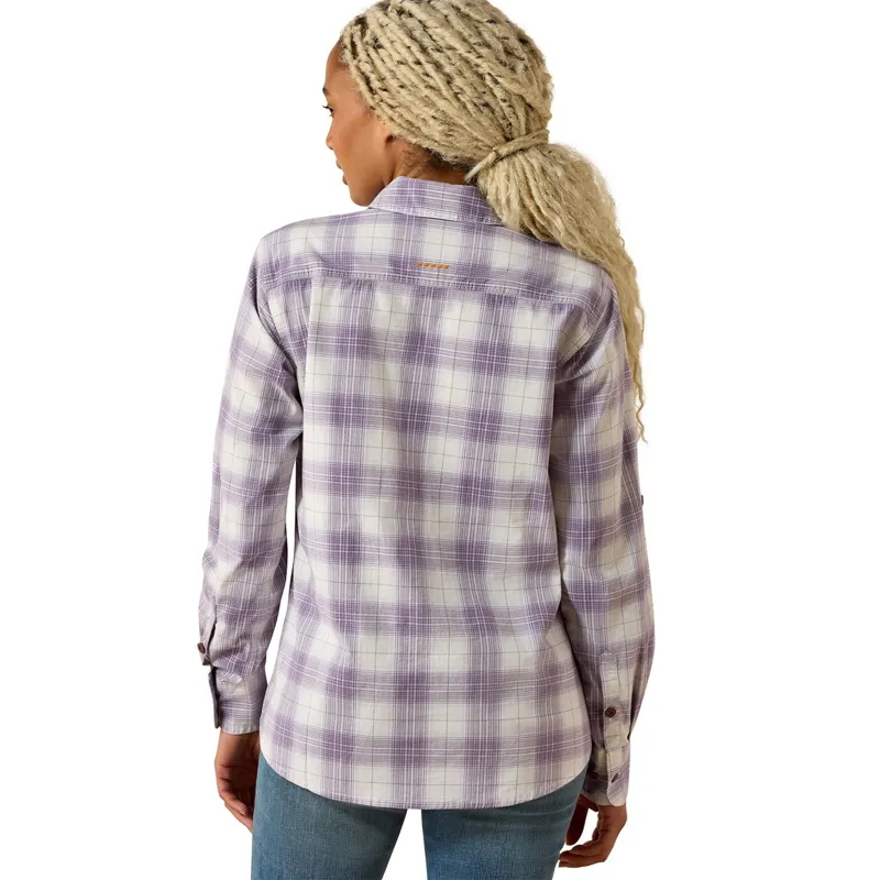 Ariat Rebar Made Tough DuraStretch Womens Work Shirt - Thistle-1