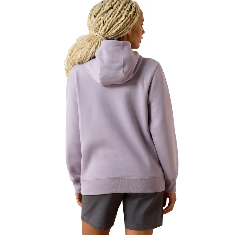 Ariat Rebar Lightweight Logo Women's Half Zip Hoodie - Purple Ash-1