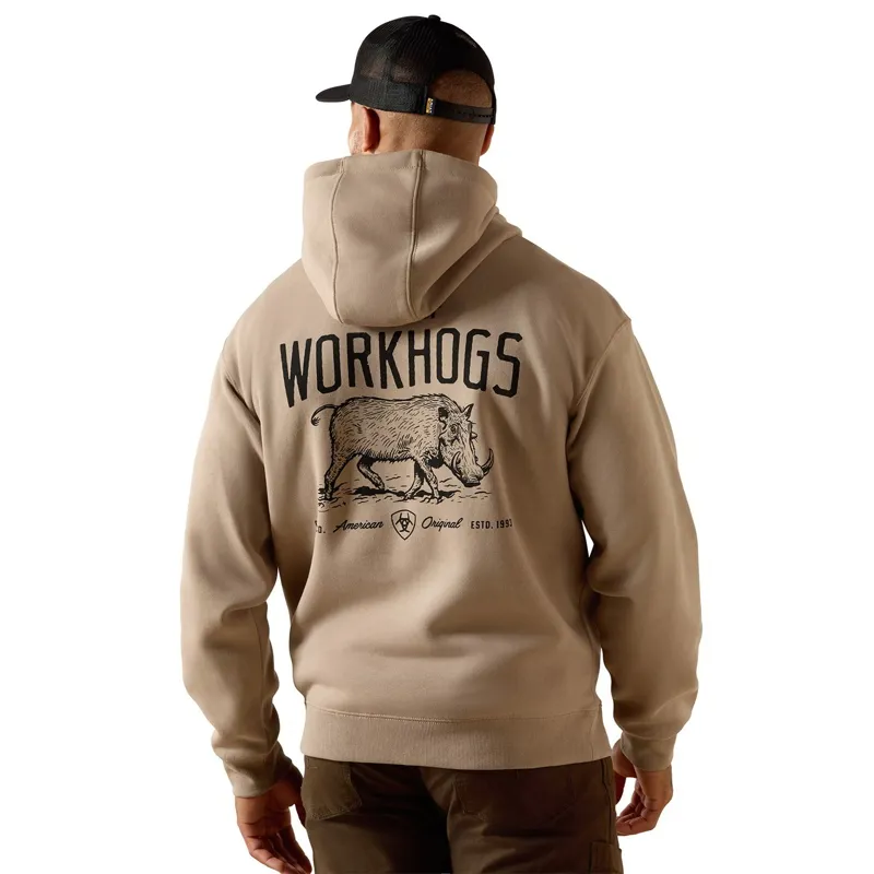Ariat Rebar Lightweight Men's Workhog Hoodie - Greige