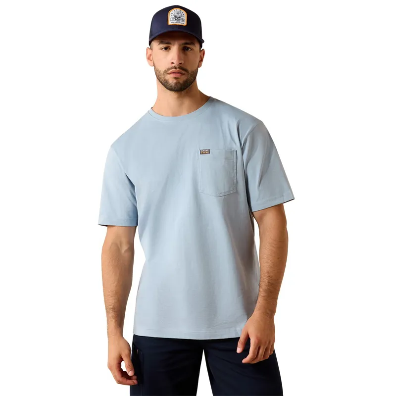 Ariat Rebar Cotton Strong Men's T-Shirt - Dusty Blue-1