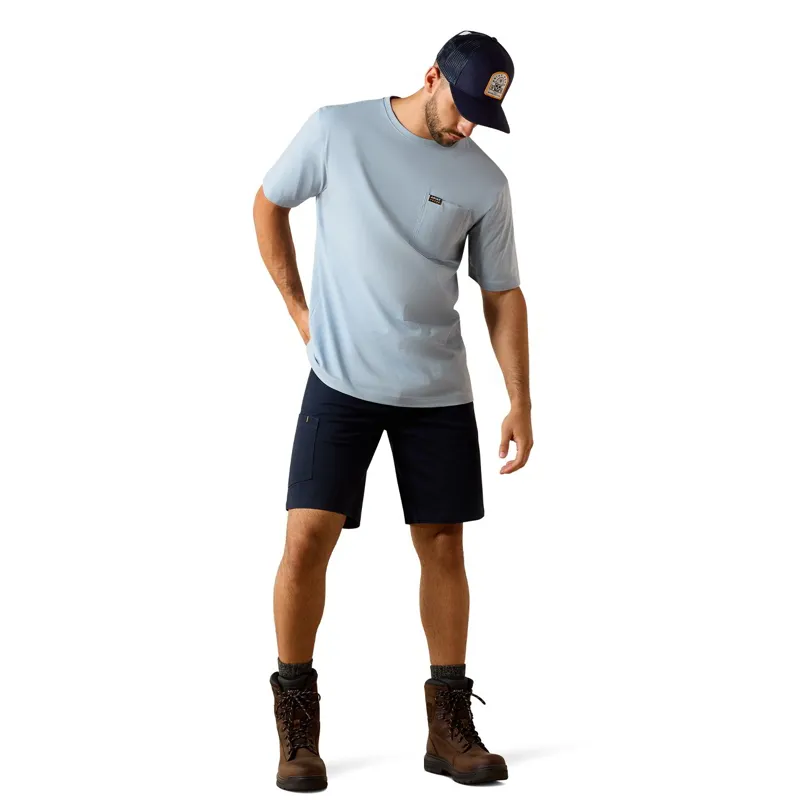 Ariat Rebar Cotton Strong Men's T-Shirt - Dusty Blue-2