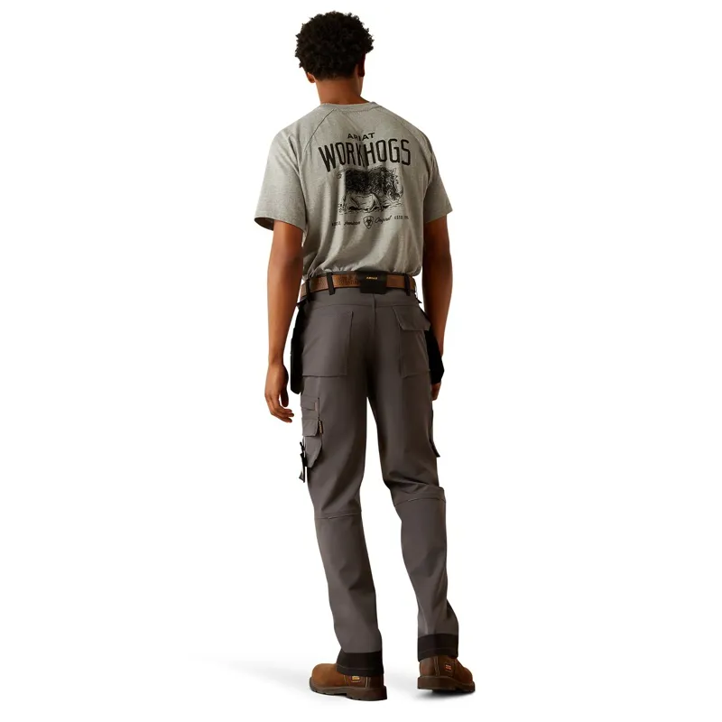 Ariat Rebar Cordura M7 Slim Dynamic Utility Straight Pants - Charcoal-3