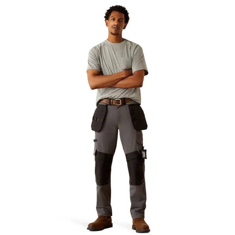 Ariat Rebar Cordura M7 Slim Dynamic Utility Straight Pants - Charcoal-1