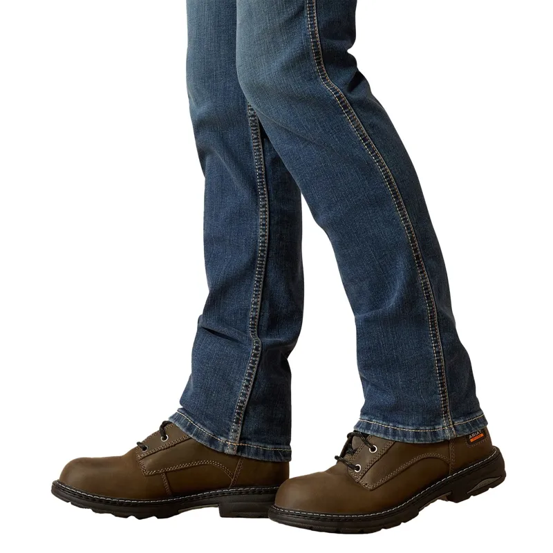 Ariat Riveter Rebar High Rise Women's Straight Leg Jeans - Blue-4