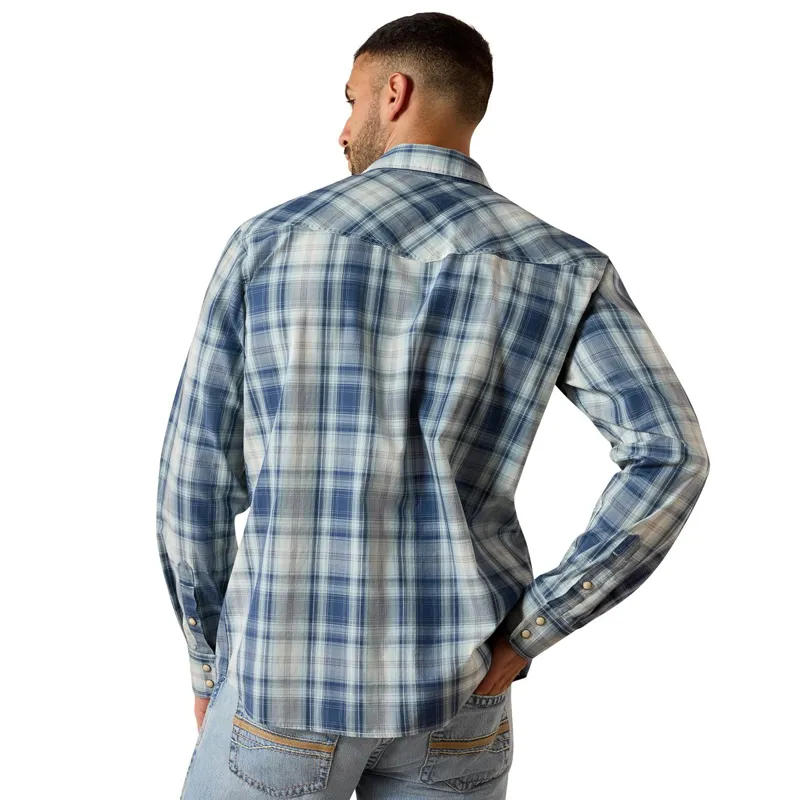 Ariat Men's Retro Long Sleeve Shirt - Heathcliff/Blue-1