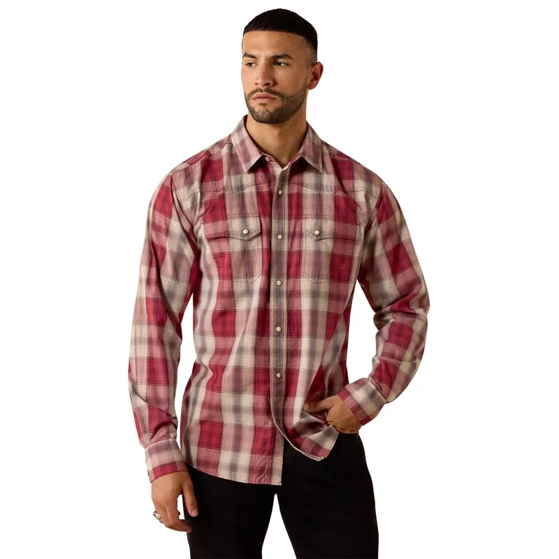 Ariat Men's Retro Long Sleeve Shirt - Hawthorne/Red
