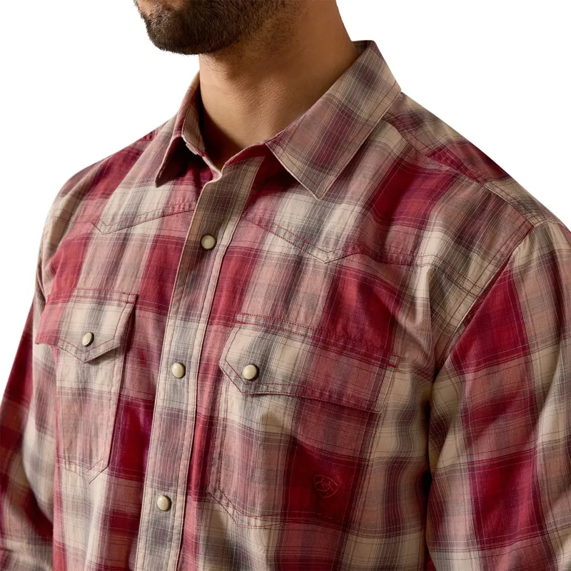 Ariat Men's Retro Long Sleeve Shirt - Hawthorne/Red-2