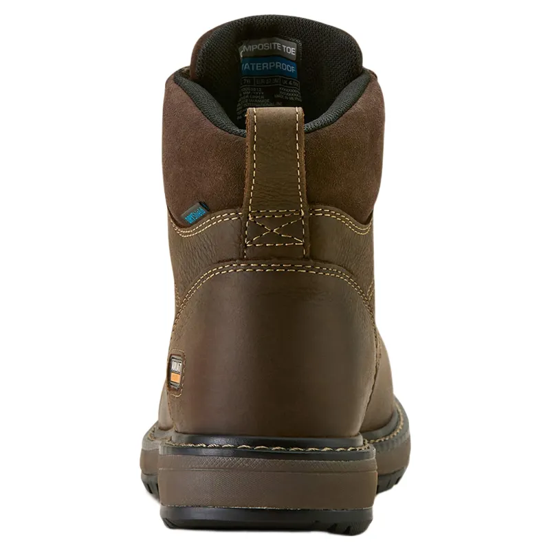 Ariat Riveter H2O Women's Waterproof Composite Toe Work Boots - Dark Brown-4