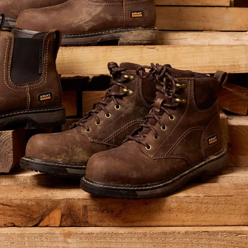 Ariat Riveter H2O Women's Waterproof Composite Toe Work Boots - Dark Brown-2