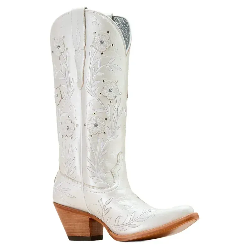 Ariat Romance J Toe Women's Western Boots - Pearly White-2