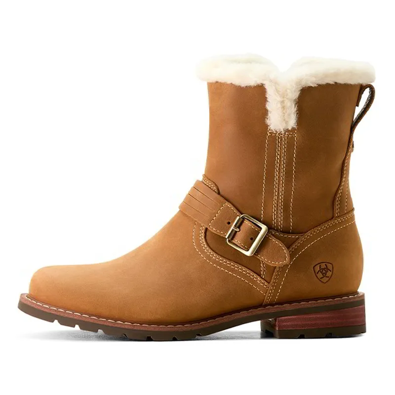 Ariat Savannah Sherpa Womens Short Waterproof Boots - Carmel Tan-4