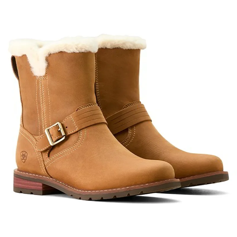 Ariat Savannah Sherpa Womens Short Waterproof Boots - Carmel Tan-3