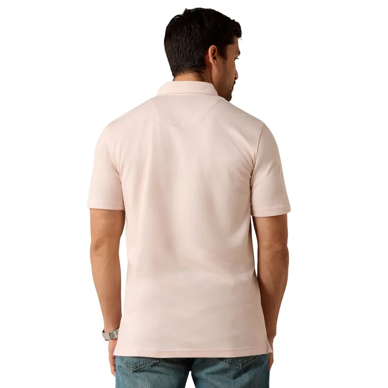 Ariat Country Shaldon Men's Polo Shirt - Icy Pink Heather-1